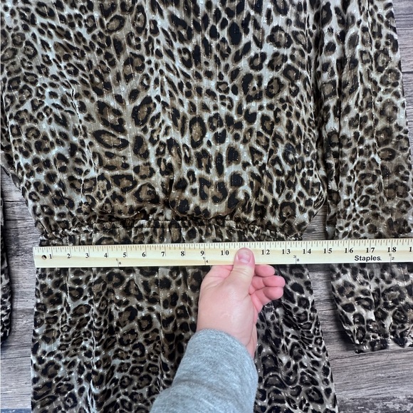 White House Black Market Leopard 🐆 Print V-neck A-line Dress - Picture 4 of 11